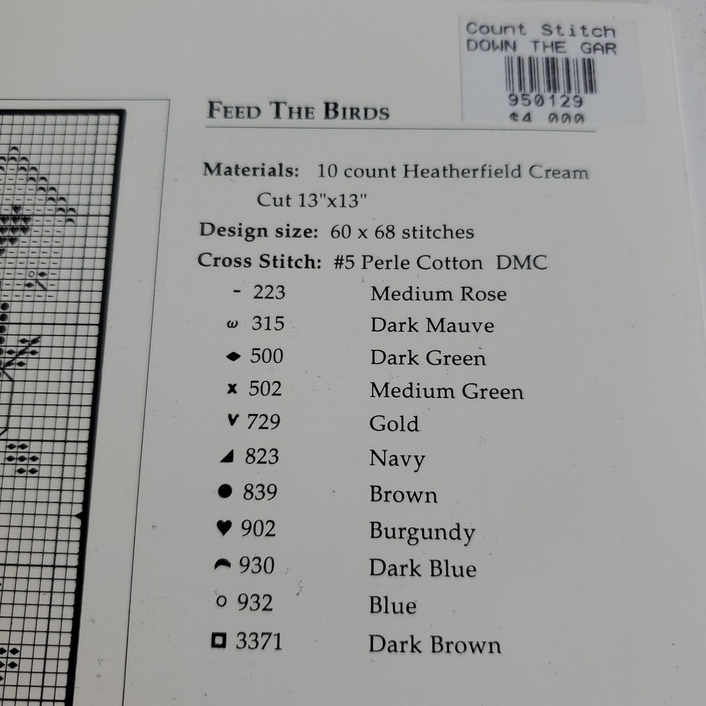 VTG La Broderie Cross Stitch Pattern Garden of Your Heart Lot 6 OOP HTF - Picture 14 of 16